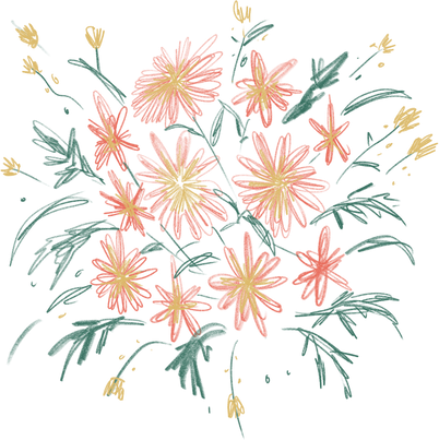 Handdrawn Flower Bouquet 